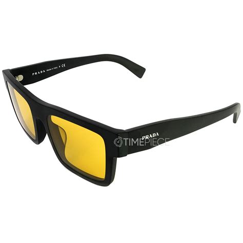 Prada Yellow Rectangular Sunglasses PR 19WSF 1BO0B7 52